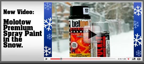 Molotow Premium paints well below freezing