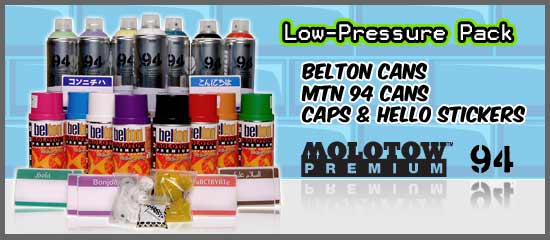 Molotow Premium MTN 94 Low Pressure Spray Paint Pack