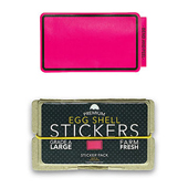 Egg Shell Stickers Pink Line Border Blank