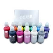 Krink K-60 12 Marker Box Set Krink K-60 12 Marker Box SetThis limited edition box set includes 12 of Krink's best-selling K-60 colors. 
A graffiti classic, the Krink K-60 features a soft, squeezable body with a 2oz capacity. Recommended for use on glass, metal, canvas, coated paper, and painted surfaces. Proudly handmade in the USA.Set includes:BlackWhiteSilverRedPinkOrangeYellowLight GreenLight BlueLight PinkLight GreenPurpleYellow Green
