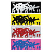 Krink Tag Sticker Pack Krink Tag Sticker PackA pack of 4 glossy vinyl stickers featuring a drip-mop inspired print of a Krink "tag" over the iconic Krink logo. Assorted colors. 
Each jumbo sticker measures 11.2 x 4.25 inches.