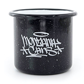 Montana Cans TAG Enamel Mug Montana Cans TAG Enamel MugHydrate in style with Montana's latest enamel mug. This edition has been printed with a bold "MONTANA CANS" tag by SOBEKCIS. This sturdy metal mug is dishwasher-safe and super durable. Hand-made in Europe. Warning: Do not microwave