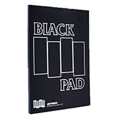 Art Primo Black Pad  Art Primo Black Pad 8.27x11.70 32 Opaque Black Pages, Soft Cover with cardboard backing. 


ON SALE! Due to issues with the glue on the binding the cover may not be attached. This item is temporarily attached together with PVA, an archival glue that holds the papers in place for easy tear away. Still a great product and an AMAZING reduced price! The Black Pad is a sick little note pad with 32 bleed proof                                                                                                                                                                                           black pages. Perfect for sketching with opaque markers like the Molotow One4all and AP metal Tip Squeezers. Our faves are the Silver AP Metal Tip, Silver Molotow 1mm Grafx & the White Molotow 127. This book is perfect for doodling, practicing tags & writing your diatribes. Rise Above the average sketch pad at your TV Party tonight!

Blackpad pages are lightly bound/glued to easily pull off spine.