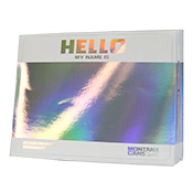 Montana HELLO XL Hologram Sticker Pack Montana HELLO XL Hologram Sticker Pack Your favorite holographic slaps are now available in an extra large "Hello" version! These blank stickers are perfect for leaving a lasting impression that shines day and night! Each pack contains fifty blank slaps. Stickers measure 12.5 × 9.5cm. 