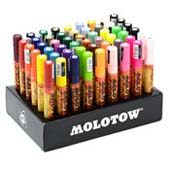 One4All 227HS Marker Complete Display Set One4All 227HS Marker Complete Display SetThis display set includes 51 Molotow ONE4ALL 227HS acrylic paint markers in various colors plus three empty 211s, encased in a branded paper and foam display ready for your shop countertop. Molotow 227s feature a replaceable 4mm bullet nib and are refillable with the Molotow One4All refill system.  Contents:    51x Molotow High Solid ONE4ALL 227HS Markers 3x Molotow 211EM Empty Markers  Marker Display HolderMolotow One4All product information booklet           