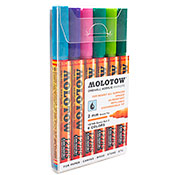 One4All 127HS Acrylic Basic 2 6-Marker Set One4All 127HS Acrylic Basic 2 6-Marker SetMolotow's Basic 2 set includes six of Molotow's best-selling One4All 127HS acrylic markers. Each 127 marker is equipped with a 2mm round, bullet style nib. Refillable, replaceable nibs. Imported.Included in this set:
1 x 161 Shock Blue Middle
1 x 200 Neon Pink
1 x 042 Currant
1 x 096 Mr. Green
1 x 206 Lagoon Blue
1 x 221 Grasshopper




Click Here To See Our Marker Comparison Chart