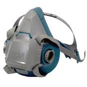 3M Half Face Respirator 3M Half Face RespiratorThis half-mask respirator offers durability and comfort. Features a silicone body for close-sealing, easy wear.This facepiece is compatible with all 3M™ bayonet-style filters and cartridges, including 6000 Series Cartridges and 3M™ 2000, 2200, 7000 or 5000 Series Filters, to help provide respiratory protection against a variety of gases, vapors, and particulate hazards according to NIOSH approvals.    Please note: Respirator cartridges are NOT included.