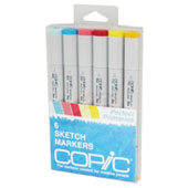 Copic Sketch 6 Marker Set - Perfect Primaries