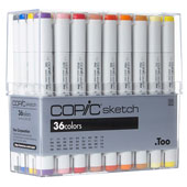 Copic Sketch 36-Marker Basic Set