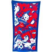 Montana Beach Towel - MOST Edition Montana Beach Towel - MOST EditionDo the MOST at the beach this summer with this limited edition beach towel designed by famed graffiti writer MOST in bold red, white and blue. Soft terry looped cotton. Standard size.