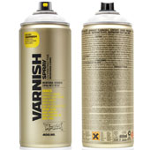 Montana Tech Varnish Spray: Semi-Gloss T1005 Montana Tech Varnish Spray: Semi-Gloss T1005Montana VARNISH is an acrylic based, acid-free and quick drying clear varnish. No  yellowing or de-saturation. For interior and exterior use. Can be used for art, hobby, crafts and  DIY.   Protects and fixes paint on surfaces like canvas, paper, charcoal drawing, bast fibre, wood,  photos, etc. Protects against oxidation.