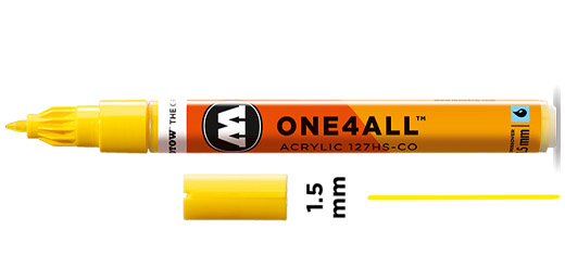 Molotow ONE4ALL 127HS-CO 1.5MM Single Acrylic Paint Marker Graffiti  Supplies