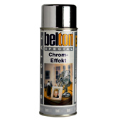 Belton Special Chrome Belton Special Chrome Belton Special brings you the absolute BEST chrome finish aerosol paint on the market! Belton Special is the ultimate metal-effect spray paint, offering an intense concentration of metallic pigments and a fast-drying formula. Appreciated by professionals, crafters, automotive enthusiasts and and artists alike, Special adds a shiny, polished finish on various surfaces, including glass, metal, wood, plastics, polystyrene, stone, clay, ceramics, bone, and more. Belton Special is wear-resistant but will maintain the highest shine on objects kept indoors. Imported from Germany.  AP Tip: Some clear coats may dull the shine of this unique paint. Before clear-coating your project, we recommend a patch test to determine paint compatibility. 