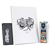 CLOWN Smile Now Cry Letter Premier Pack CLOWN Smile Now Cry Letter Premier PackOur best selling set is back! This value pack includes a copy of the highly sought after CLOWN book, "Smile Now, Cry Letter" as well as a 12-pack of our bold and bright SKETCHY Twin markers and an Art Primo Blackbook. A great gift for yourself or any lettering enthusiast! $60 value.