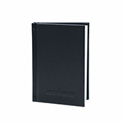 Art Primo Blackbook 3.5x5 Art Primo Blackbook 3.5x5    Introducing a contemporary take on the classic black book. This 3.5"X5" hardbound sketchbook in smooth black leather will be a great addition to your travel kit. This sketchbook features 110 pages of 120GSM bright white  high quality bleed resistant paper. Also works great with water-based paint pens, as it resists pilling. This durable sketchbook is perfect for practicing your sketches and keeping them in one place.   