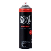 Molotow Burner Black OUTLINE 500ml Go for total blackout with the new Burner Black Outline can: a high-pressure, matte black paint specifically formulated to outline and cover Burner Chrome, Burner Copper, and Burner Gold. Burner Black is highly pigmented, shake well before use.  This can is equipped with a . 500ml.   