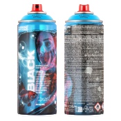 Montana Artist Edition INSANE 51 TR5000 Cyan Athens-based artist INSANE 51 is featured on the 28th Montana BLACK Artist Edition! His color of choice: TR5000 True Cyan from the Montana BLACK range. This limited-edition can captures the surreal, mind-bending nature of INSANE 51s work. This Montana Black Artist Edition can includes a special cap for controlled output: the Flat Jet Cap Wide. As a bonus, receive limited-edition 3D glasses with your purchase while supplies last. First come, first serve. Limited edition, imported.Please note: due to shipping restrictions, this item is only available to customers ordering with ground shipping in the USA, Canada, and Mexico.   About the artist:INSANE 51s anaglyphic visuals consist of two overlapping motifs, separated by precise color layering in red and cyan tones. A 3D effect reveals two distinct images within a single artwork, visible only through 3D glasses or a digital filter. Depending on the perspective and color filter, one motif fades while the other emerges, transforming INSANE 51 murals into interactive art spaces and illusions hidden in plain sight.  