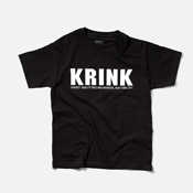 Krink Classic Logo Tee- White on Black Krink Classic Logo Tee- White on BlackThis classic Krink t-shirt features a large Krink logo printed in white ink on a black, 100% cotton tee. Cut for a standard fit.