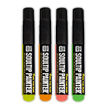 OTR 4201 Soultip Painter 4pc - Neons This set includes four of OTR's Soultip Painter Markers in Neon Yellow, Neon Orange, Neon Pink, and Neon Green. OTR 4201 Painter Markers are loaded with alcohol-based ink and equipped with an 8mm bullet nib. Refills from the back for reloading without the mess. Replaceable nib.