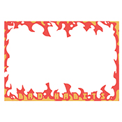 Flame Border - Eggshell Sticker Pack