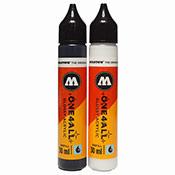 One4All Refill Paint - 30ml Gloss This is the GLOSSY version of Molotow's iconic One4All High Solid 30ml refill. If you want to add a nice shine to your lettering or make your highlights pop, this is the formula for you. Just like the original, One4All Gloss is a highly pigmented acrylic-hybrid paint with a smooth consistency and high flow texture. Highly lightfast and durable as well as odorless. Safe for all ages. Imported from Germany.   More than just a marker refill: In the years since we've launched One4All 30ml refills at Art Primo, the product has evolved far beyond being used just for markers. One4All paint works as well with brushes on canvas as it does on a sketchbook page. Try using One4All on leather jackets, glass, shoes, metal signs, in blackbooks, and more. It is truly One paint for All surfaces!  Year after year, One4All is an  Art Primo Staff Pick!              