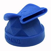 The Lightning Cap The Lightning Cap  Welcome Night Quill's widest cap yet: the Lightning Cap! This powerful male cap boasts a spray width between 8 to 26 inches (20cm -65cm). For the best results, pair The Lightning Cap with high presure cans like Flame Orange, Burner Chrome, or Montana Black. This durable, reusable cap can be easily cleaned with acetone or regular solvent- save and reuse for years to come.