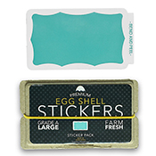 Egg Shell Teal Wavy Border Sticker Pack