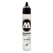 Molotow GRAFX Blender 30ml Refill  Molotow GRAFX Blender 30ml Refill   The Molotow GRAFX Blender is a useful tool in combination with the Molotow GRAFX marker system and other markers. What the Blender allows you to do is to blend and fade other colors more easily. For example, say you're using the GRAFX markers to fill in a piece in your blackbook. You want a fade between Primary Blue and Cyan. So you fill in the top in one color and the bottom in the other while leaving a small gap between the two. Now, using the Molotow GRAFX Blender, you are able to create a more fluid transition between the two colors. BAM!   This Molotow GRAFX Blender 30ml Refill is designed to refill the Molotow GRAFX Blender Softliner Marker.   