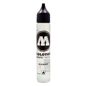 Molotow GRAFX Blender 30ml Refill  Molotow GRAFX Blender 30ml Refill 
The Molotow GRAFX Blender is a useful tool in combination with the Molotow GRAFX marker system and other markers. What the Blender allows you to do is to blend and fade other colors more easily. For example, say you're using the GRAFX markers to fill in a piece in your blackbook. You want a fade between Primary Blue and Cyan. So you fill in the top in one color and the bottom in the other while leaving a small gap between the two. Now, using the Molotow GRAFX Blender, you are able to create a more fluid transition between the two colors. BAM! 
This Molotow GRAFX Blender 30ml Refill is designed to refill the Molotow GRAFX Blender Softliner Marker. 
