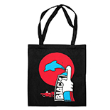 Montana Cotton Canvas Tote Bag: Dolphin Montana Cotton Canvas Tote Bag: DolphinDesigned by artist Max Solca, this tote bag is printed on both sides with a bold, eye-catching design of a dolphin leaping from a can. Perfect for hitting the beach in warm weather! Bag is 100% cotton and measures 38x42cm.